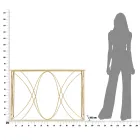 Consolă fixă de intrare în fier de aur cu oglindă - Emilia Viadurini