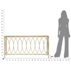 Consolă fixă de intrare în fier de aur cu blat din sticlă - Primula Viadurini