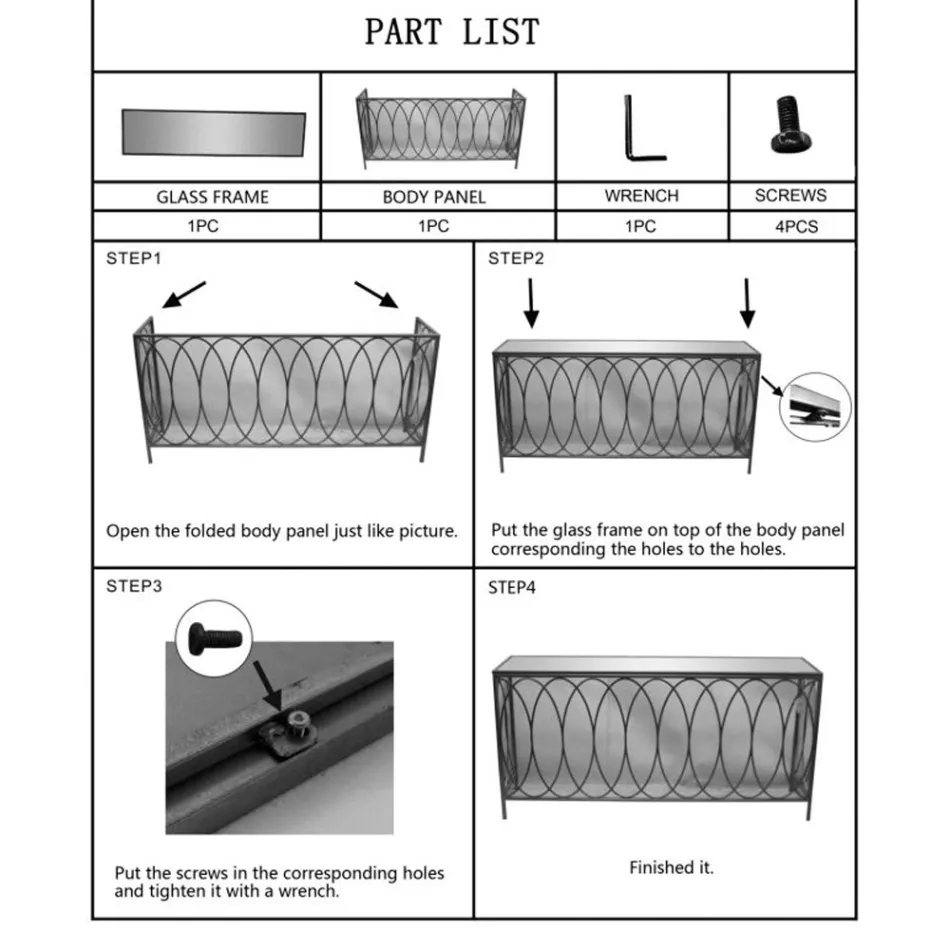 Consolă fixă de intrare în fier de aur cu blat din sticlă - Primula Viadurini