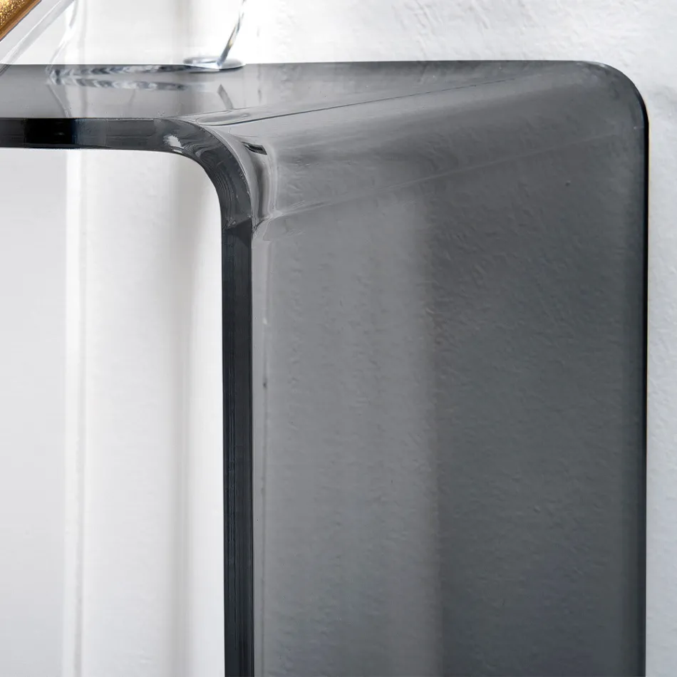 Consolă fixă în plexiglas alb sau afumat Made in Italy - Genio Viadurini