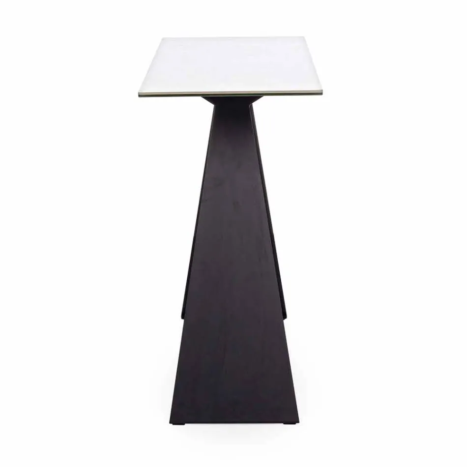 Consola din oțel cu design modern din ceramică și sticlă - Cubebe Viadurini