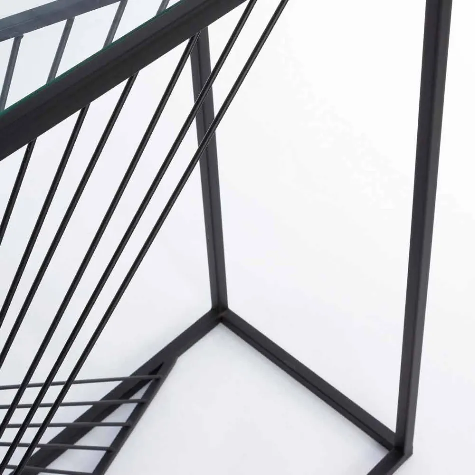 Consolă din oțel și sticlă Design modern Spiral original - Sasuke Viadurini