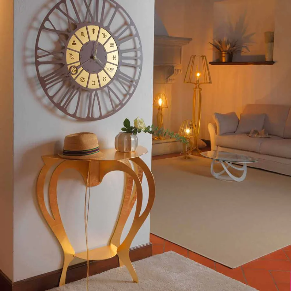 Consola de fier modern colorată, realizată în Italia - Barbata Viadurini