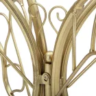 Consolă din fier finit auriu cu blat din sticlă transparentă - Farella Viadurini