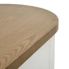 Consolă din lemn cu blat și inserții cu design rotunjit și sertar - Rachel Viadurini