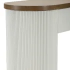 Consolă din lemn cu blat și inserții cu design rotunjit și sertar - Rachel Viadurini