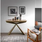 Consolă din lemn și metal extensibilă Până la 295 cm Made in Italy - Timedio Viadurini