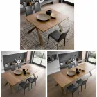 Consolă din lemn și metal extensibilă Până la 295 cm Made in Italy - Timedio Viadurini