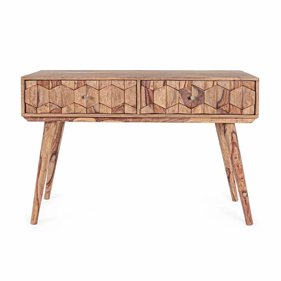 Consolă Sheesham Wood cu două sertare Design de lux Homemotion - Fregene Viadurini