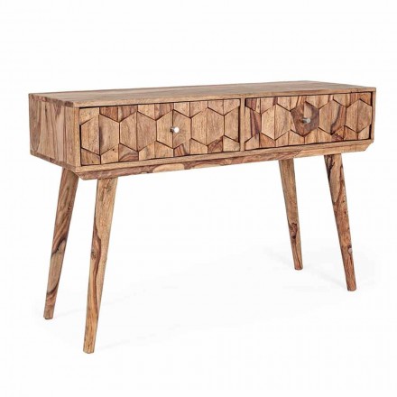 Consolă Sheesham Wood cu două sertare Design de lux Homemotion - Fregene Viadurini