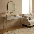 Masă consolă în trei finisaje din plexiglas fabricată în Italia - Fedra Viadurini