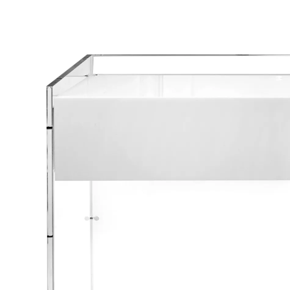 Masă consolă în trei finisaje din plexiglas fabricată în Italia - Fedra Viadurini