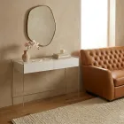 Masă consolă în trei finisaje din plexiglas fabricată în Italia - Fedra Viadurini