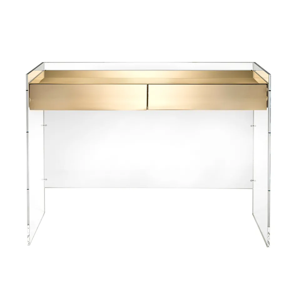 Masă consolă în trei finisaje din plexiglas fabricată în Italia - Fedra Viadurini