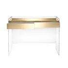 Masă consolă în trei finisaje din plexiglas fabricată în Italia - Fedra Viadurini