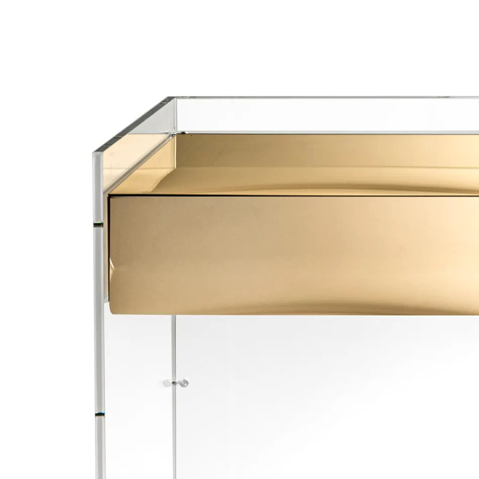 Masă consolă în trei finisaje din plexiglas fabricată în Italia - Fedra Viadurini