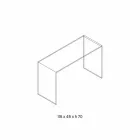 Consolă din sticlă extra-clară Design minimalist elegant 2 dimensiuni - Selex Viadurini