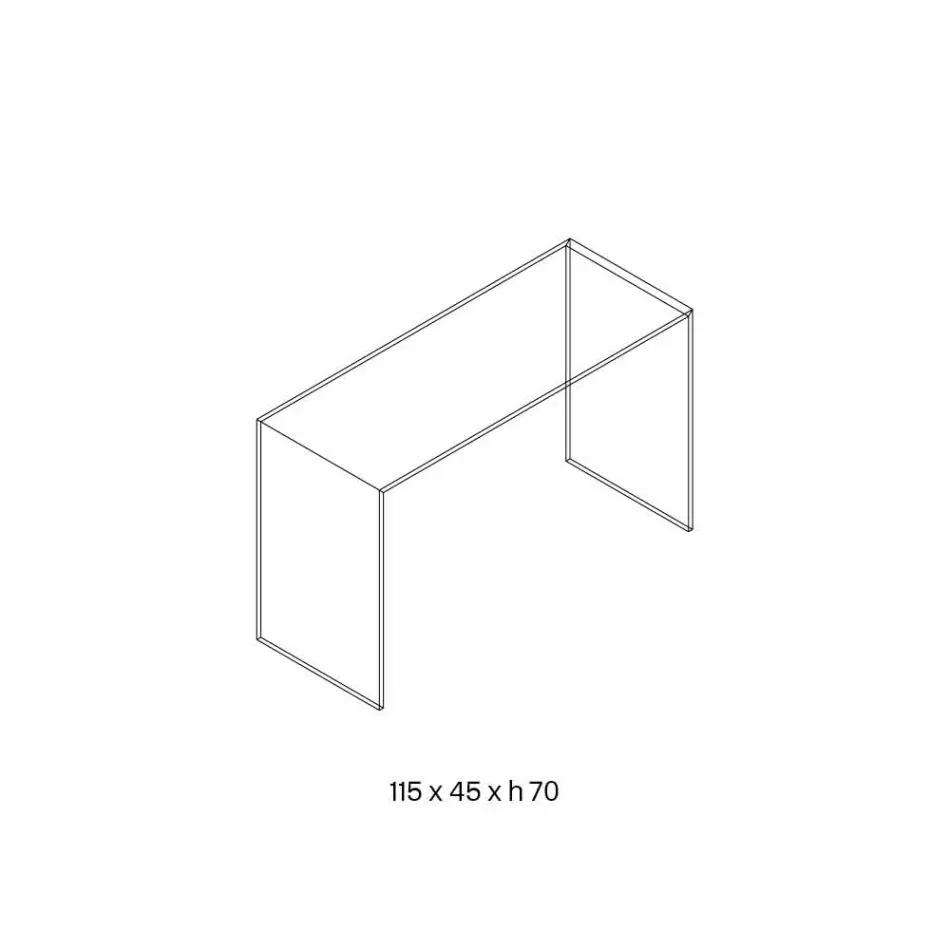 Consolă din sticlă extra-clară Design minimalist elegant 2 dimensiuni - Selex Viadurini