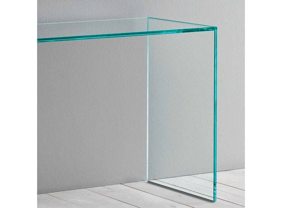 Consolă din sticlă extra-clară Design minimalist elegant 2 dimensiuni - Selex Viadurini