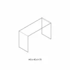 Consolă din sticlă extra-clară Design minimalist elegant 2 dimensiuni - Selex Viadurini