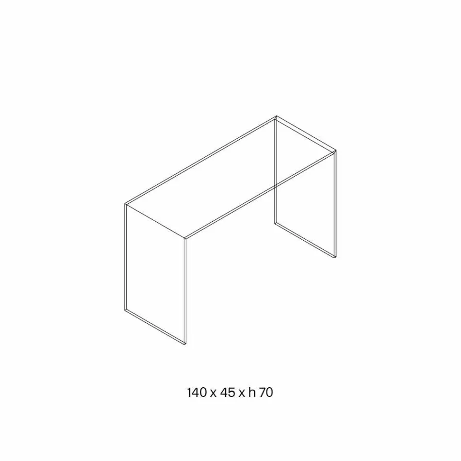 Consolă din sticlă extra-clară Design minimalist elegant 2 dimensiuni - Selex Viadurini