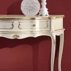 Consola de intrare clasica din lemn cu 1 sertar Made in Italy - Leonor Viadurini