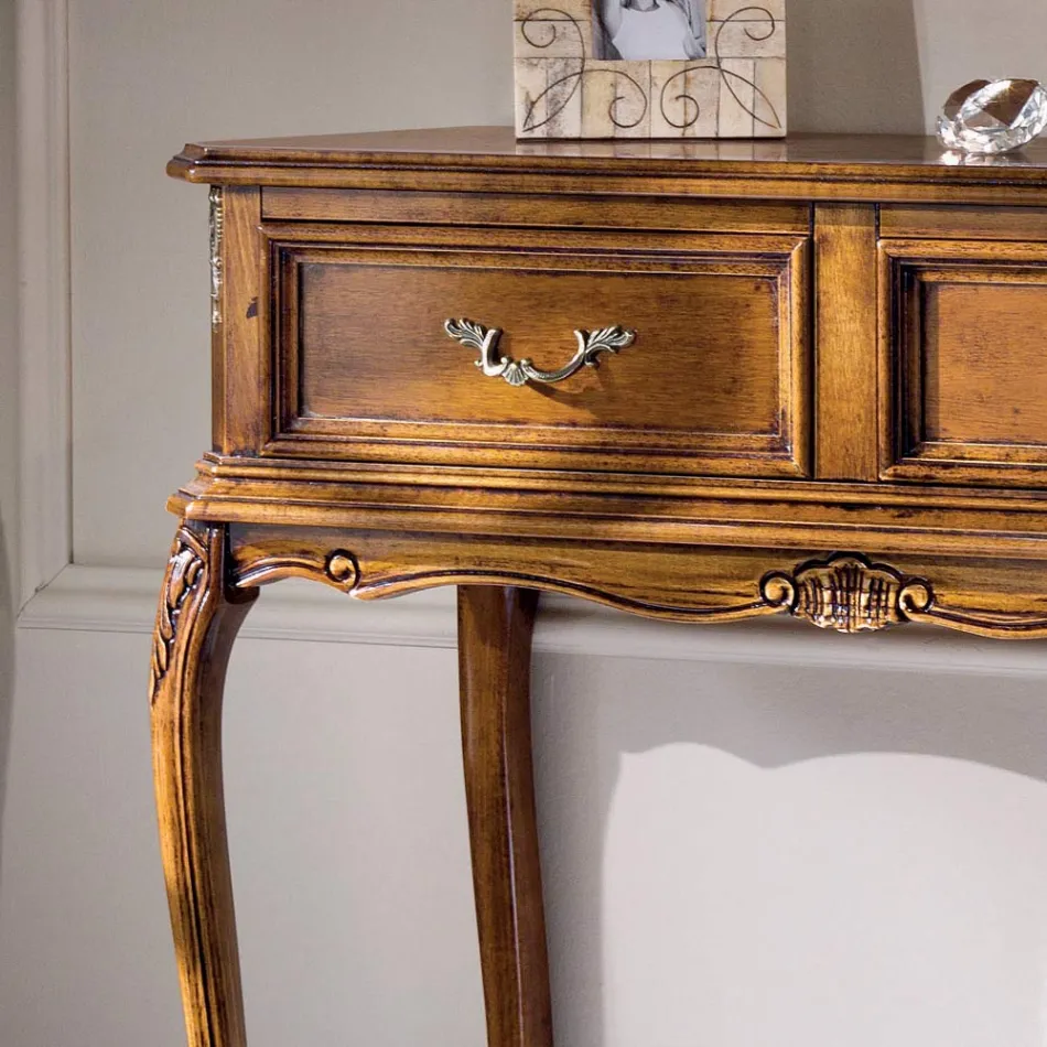 Consolă clasică de intrare din lemn cu sertare Made in Italy - Richard Viadurini