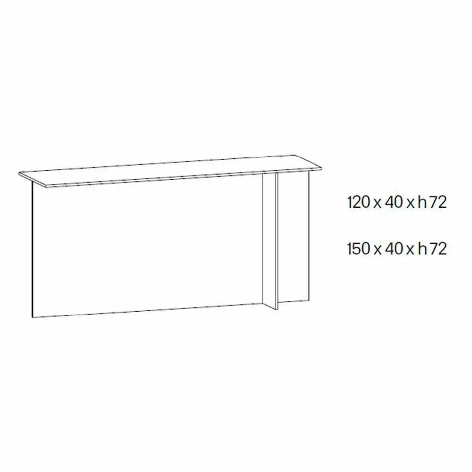 Consola de intrare Design Sticlă decorată extralight Fabricată în Italia - Sestola Viadurini