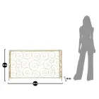 Consolă de intrare de aur cu structură de fier și blat din marmură - Carlotta Viadurini