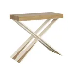 Consolă modernă extensibilă la 300 cm cu cadru alb Made in Italy - Oglindă Viadurini