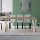 Consolă modernă extensibilă la 300 cm cu cadru alb Made in Italy - Oglindă Viadurini