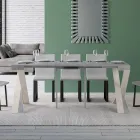 Consolă modernă extensibilă la 300 cm cu cadru alb Made in Italy - Oglindă Viadurini