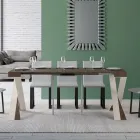 Consolă modernă extensibilă la 300 cm cu cadru alb Made in Italy - Oglindă Viadurini