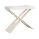 Consolă modernă extensibilă la 300 cm cu cadru alb Made in Italy - Oglindă Viadurini