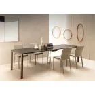 Consolă modernă extensibilă din lemn de stejar și metal fabricat în Italia - Nappo Viadurini