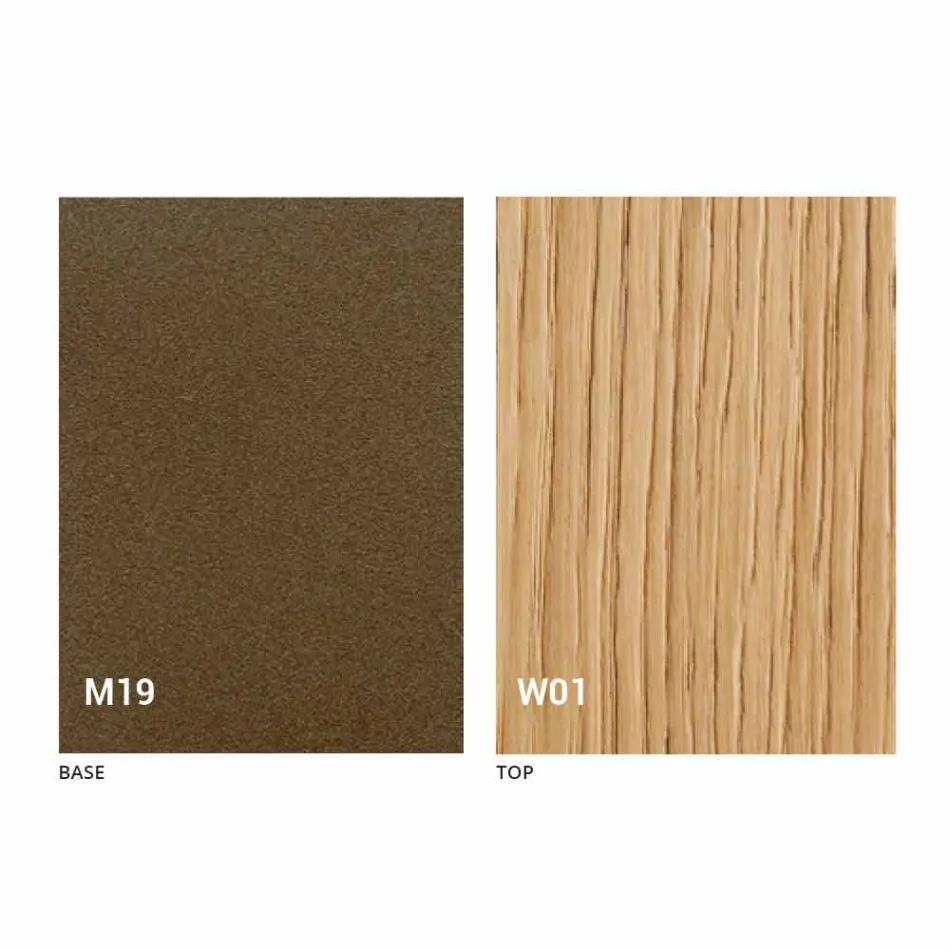 Consolă modernă extensibilă din lemn de stejar și metal fabricat în Italia - Nappo Viadurini