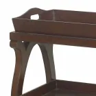 consola modernă cu tava Walter în geaca de piele maro Viadurini