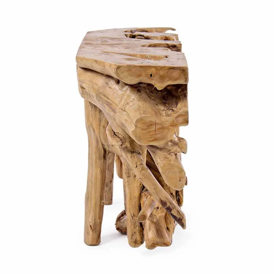Consolă modernă de design de lux în rădăcini naturale de tec - Carob Viadurini
