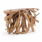 Consolă modernă de design de lux în rădăcini naturale de tec - Carob Viadurini