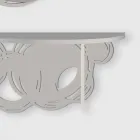 Consola de design modern din nisip și lemn bej pentru montare pe perete - Orbită Viadurini