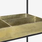 Consolă de design modernă și elegantă din oțel și sticlă Homemotion - Malpensa Viadurini