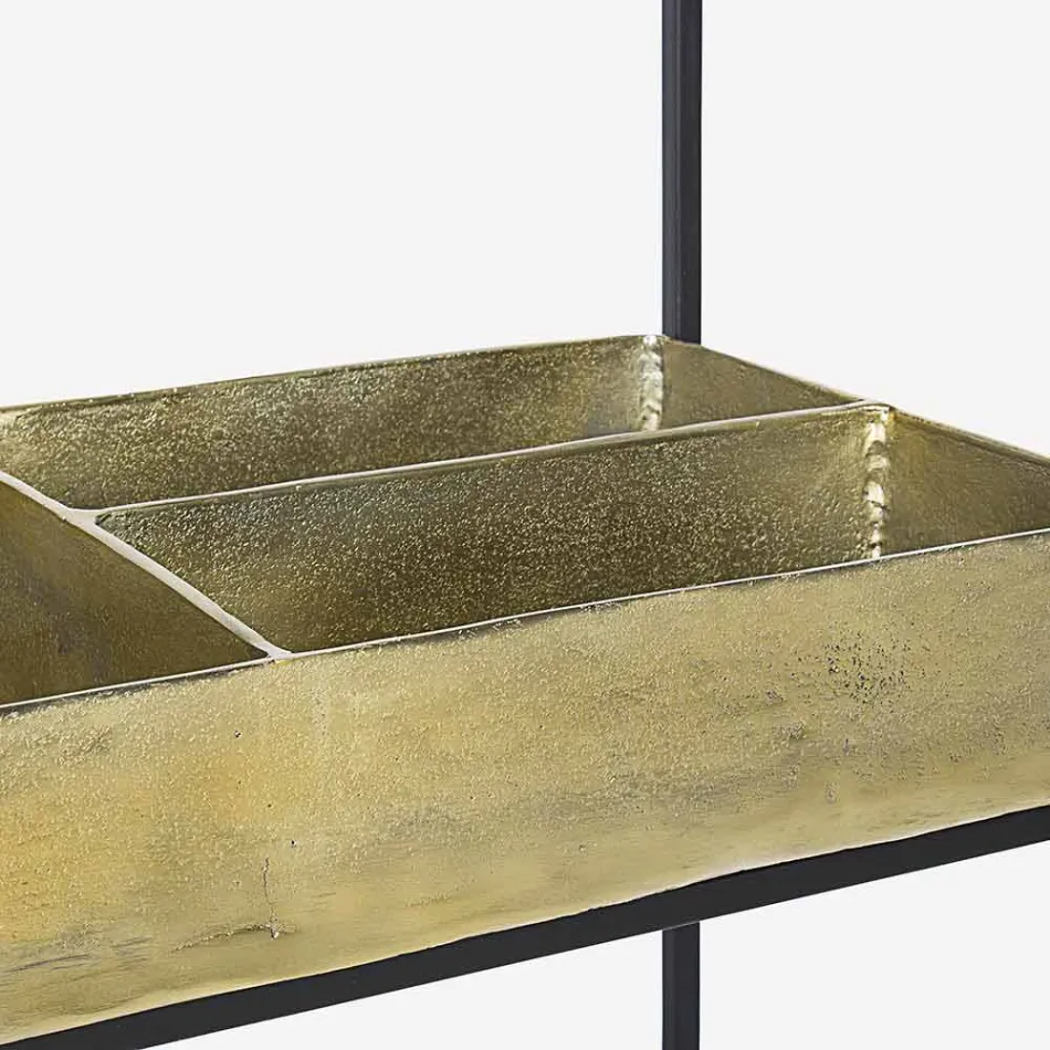 Consolă de design modernă și elegantă din oțel și sticlă Homemotion - Malpensa Viadurini