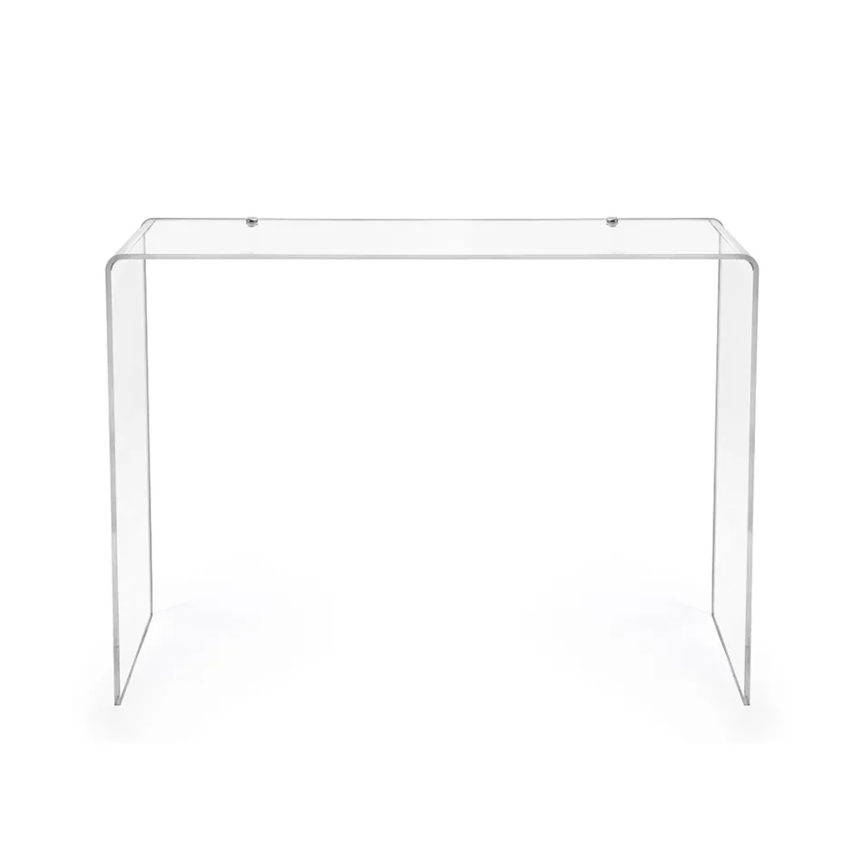 Masă consolă modernă din plexiglas transparent sau multicolor, fabricată în Italia - Emy Viadurini