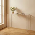 Masă consolă modernă din plexiglas transparent sau multicolor, fabricată în Italia - Emy Viadurini