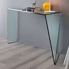 Consola pentru intrare moderna in sticla Extralight fabricata in Italia - Rosalia Viadurini