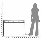 Consola de living dreptunghiulară în stil modern în fier și MDF - Wendell Viadurini