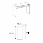 Birou consolă din sticlă afumată cu sertar Made in Italy - Mantra Viadurini