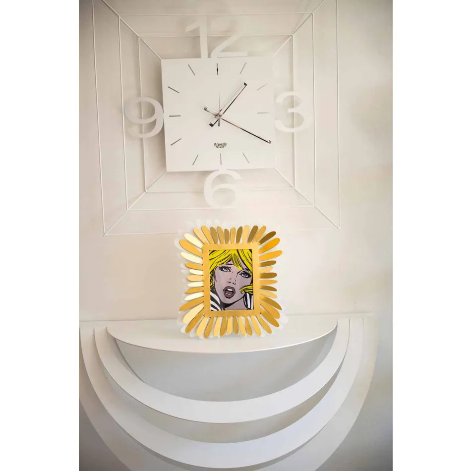 Consola suspendată cu fier de design modern pentru camera de zi fabricată în Italia - Olfeo Viadurini