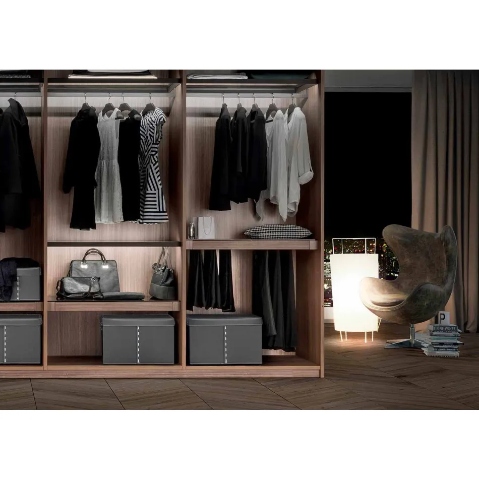 Cutie modernă de depozitare din piele regenerată Fabricată în Italia - Gabry Viadurini