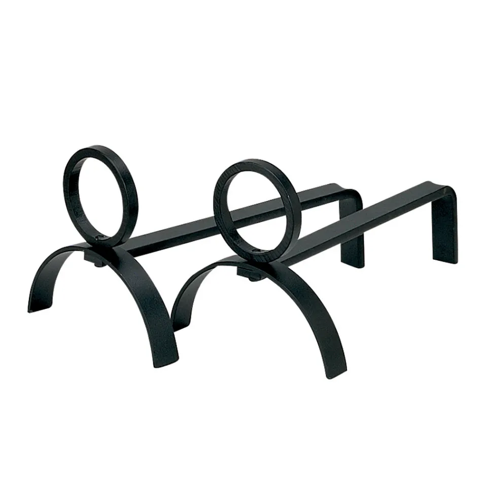 Pereche de călci metalice pentru șemineu Înălțime 21 cm Fabricate în Italia - Sari Viadurini